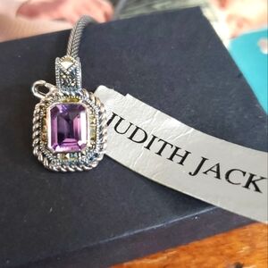 Judith Jack Sterling Silver Amethyst Pendant